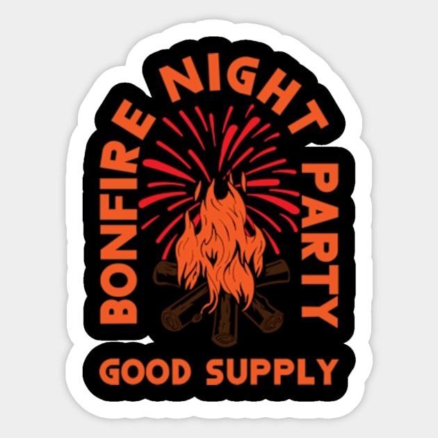 Bonfire Night Party | Camp Fire Sticker by Oiyo